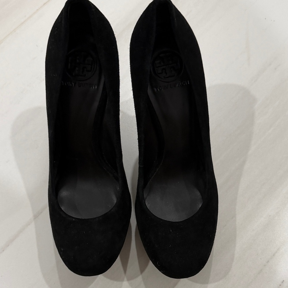 Tory Burch Black Suede Heels